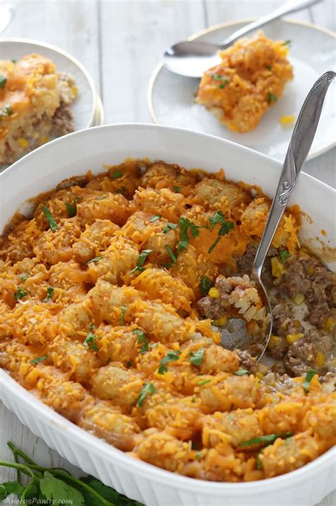 Easy Cowboy Casserole With Tater Tots Amiras Pantry