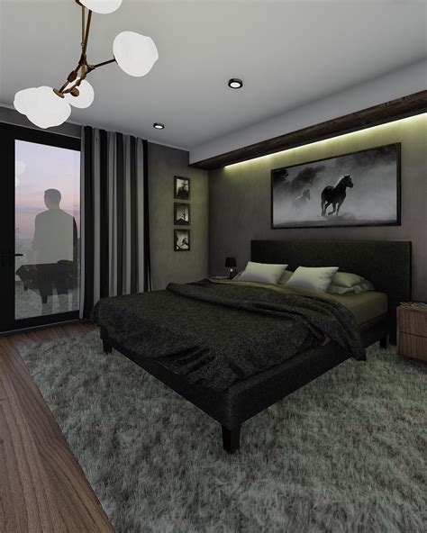 Diseño De Dormitorio De Hombre Soltero On Behance En 2020 Dormitorio