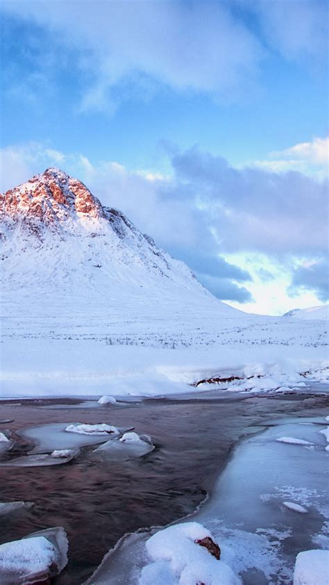 Download Wallpaper Winter Landscape From Scottish Highlands 1242x2208