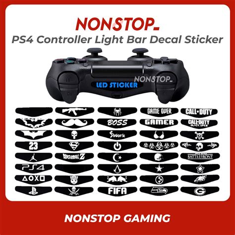 Ps4 Controller Light Bar Decal Sticker Set Led Removeable Sticker 40pcs