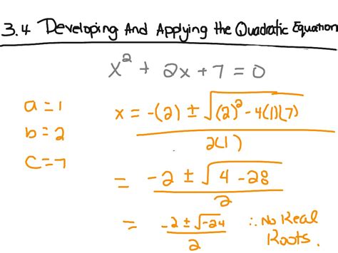 If ( )y f x= , then 1( )f y x = remember: P20 - 3.4 - Developing And Applying the Quadratic Formula ...