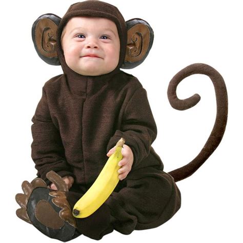 Infant Monkey Costume In 2019 Monkey Halloween Costume Baby Monkey