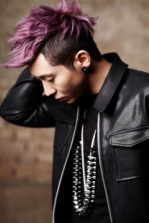 Purple isn't associated with a gender, but it is commonly associated with royalty and regal things (hence crown r. Boys With Purple Hair