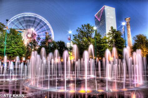 Atlanta Centennial Olympic Park Atlanta Ferris Wheel Vacation Road