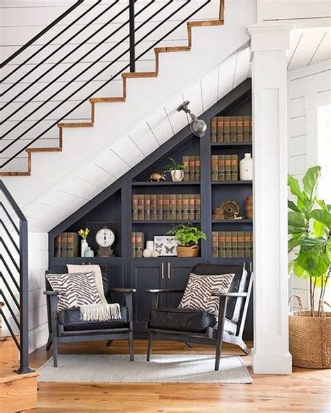 Under stairs office nook ideas. 57+ Comfy Simple Reading Nook Decor Ideas | Living room under stairs, Home decor, Under stairs