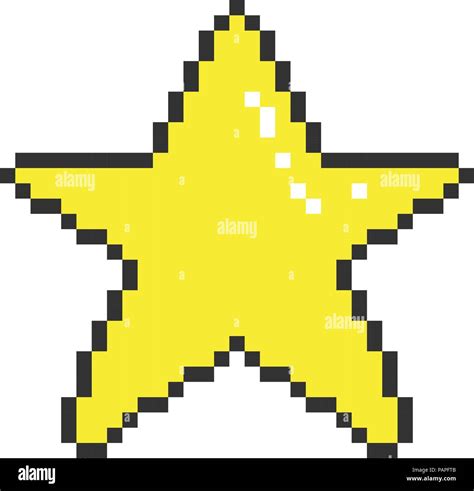 Vector Pixel Art Star Imagen Vector De Stock Alamy