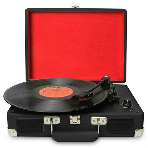 Digitnow Turntable Record Player 3 Speeds With Built In Stereo Speakers