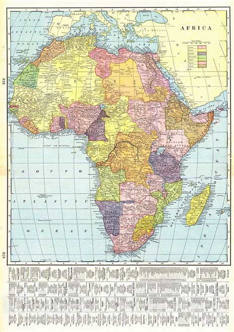 Historic Map 1898 Africa Vintage Wall Art Historic Pictoric