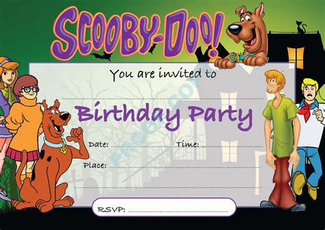 scooby doo invitation template