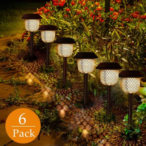 Solar Powered Ground Lights 4 Pack Led Solar Path Lights Outdoor
