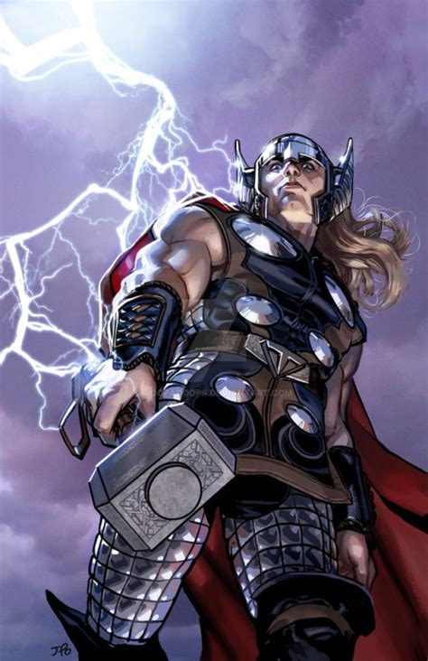 The Mighty Thor Justin Posnor Avengers Comics Marvel Comics Art