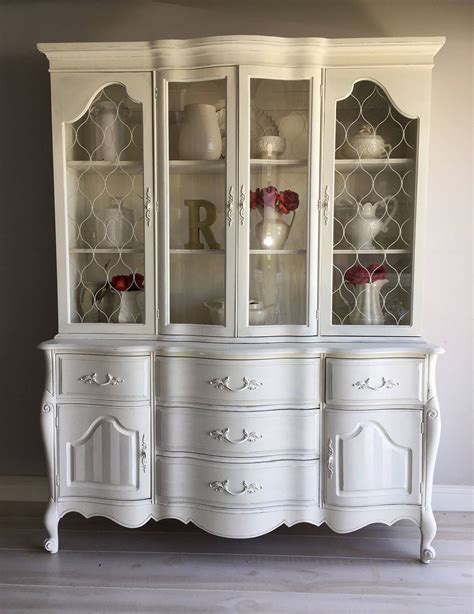 Painted Furniture French Country White China Cabinet Etsy