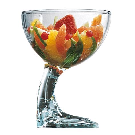 Bormioli Rocco Jerba Clear Glass Dessert Stem Bowl Modern Fruit Ice
