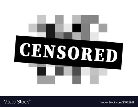 Pixel Censored Sign Black Censor Bar Concept Vector Image