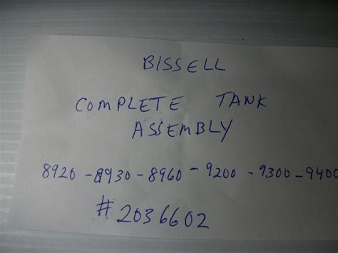 Bissell Proheat 2x Steam Tank In Tank 2036602 203 6602 Fits 8920 8930
