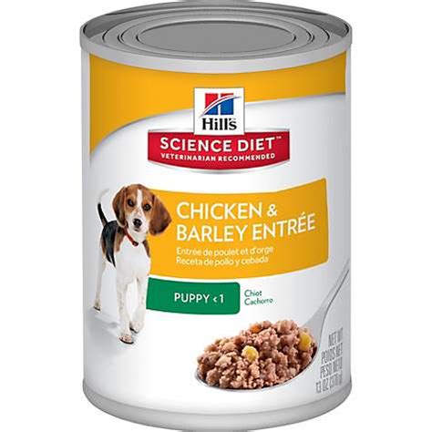 Pets can be sensitive to sudden changes in their diets. Hill's Science Diet Puppy Chicken & Barley Entree Canned ...
