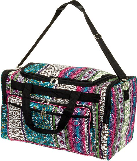 Womens 22 Boho Print Carry On Travel Tote Weekender Duffel Bag Ebay