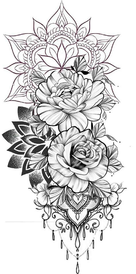 Mandala Tattoo Sleeve Women Mandala Flower Tattoos Floral Tattoo