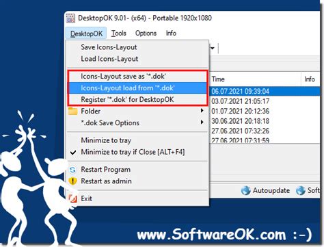 Load And Save Windows Desktop Icon Layout From File Quick Restore