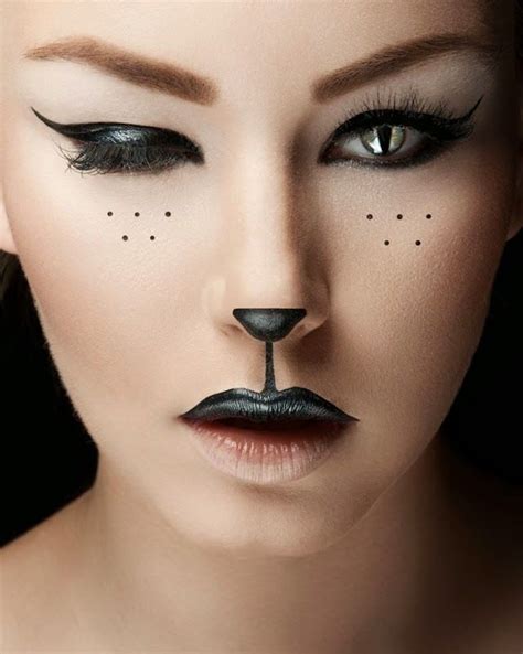 Maquiagem Gatinho Maquiagem De Gato Para Halloween Maquiagem De