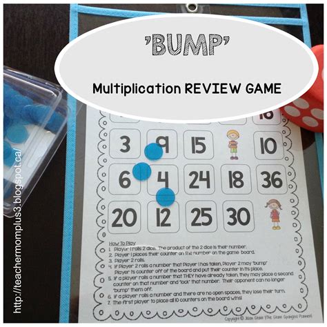 Teachermomplus3 Bump Multiplication Review Game