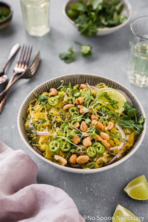 Spicy Thai Spaghetti Squash Salad - No Spoon Necessary