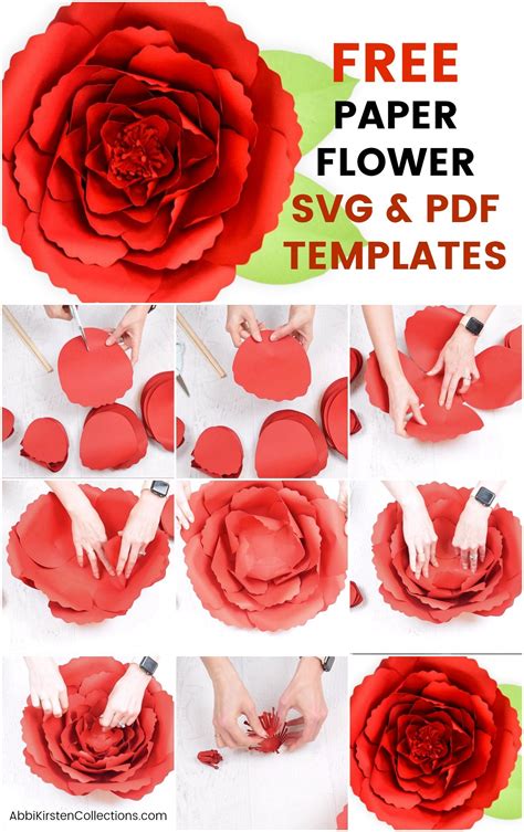 Free Paper Flower Templates How To Make Giant Poppy Paper Flowers