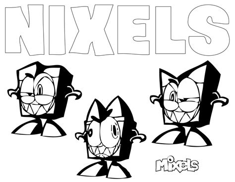Using the mobile app, the fans can learn about the mixels. Mixels Coloring Page - Nixels | Eric's Activity Pages