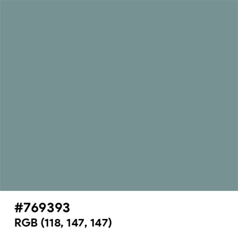 Dusty Teal Color Hex Code Is 769393