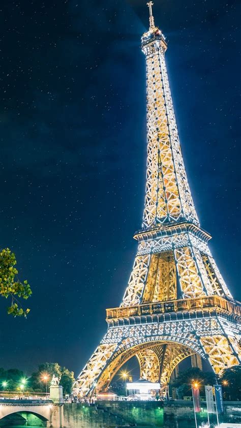 Eiffel Tower At Night IPhone Wallpaper Eiffel Tower At Night Eiffel Tower Paris Wallpaper