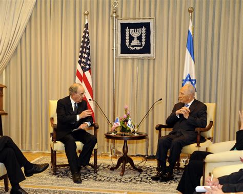 Public Domain Picture Us Special Envoy George Mitchell Meets With Israeli Defense Minister