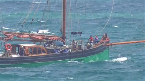 Brixham Sailing Trawler Provident Leaving Torbay 18072017 Youtube