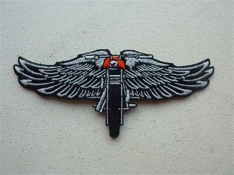 Angel Wings Biker Embroidered Iron On Patch By Eastcoastpatchshack