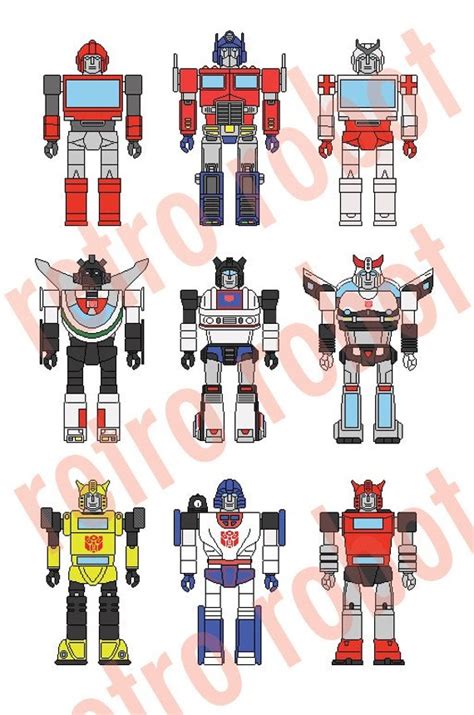 Items Similar To Transformers G1 Autobots Character Print On Etsy