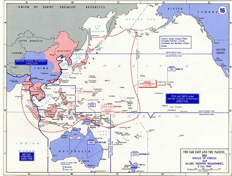 Allied Forces Pacific Theater July 1942 Boundaries