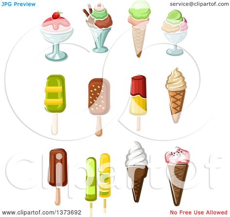 Clipart Of Frozen Treats Royalty Free Vector Illustration By Vector