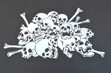 Mylar Paint Stencils With Skulls Fire And Flames For Airbrush Art