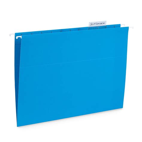 Blue Summit Supplies Hanging File Folders Letter 15 Tab Blue 25 P
