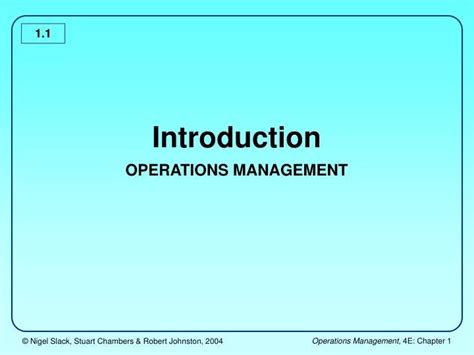Ppt Introduction Operations Management Powerpoint Presentation Free