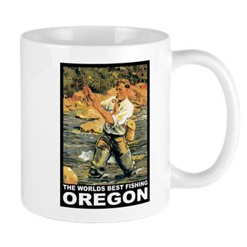 fishing-oregon 11 oz Ceramic Mug Oregon Fishing Mug by Evolveshop | Oregon fishing, Mugs, Oregon