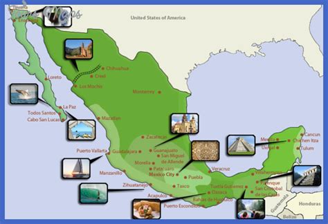 Mexico City Map Tourist Attractions