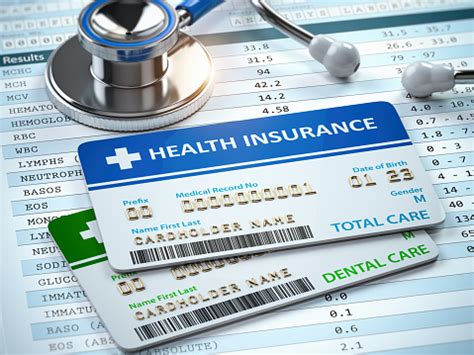 If you have a uk european health insurance card (ehic) it will be valid until the expiry date on the card. Health Insurance Cards Total And Dental Care With Stethscope Stock Photo - Download Image Now ...