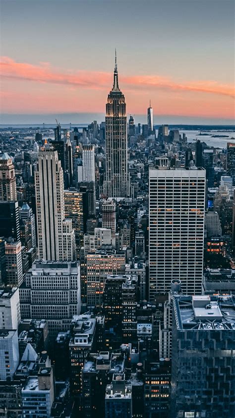 Download Wallpaper 1350x2400 Manhattan New York Usa Skyscrapers