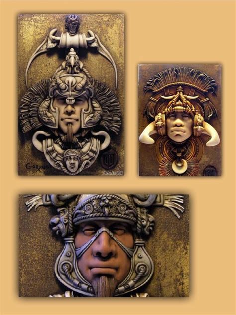 Esculturas Representaciones Aztecas By Victor Goryaev Mexican Sculptures