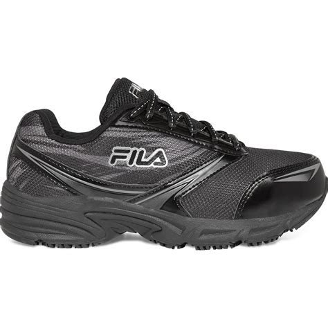 Fila Memory Meiera 2 Womens 3 Inch Black Composite Toe Work Athletic Shoe