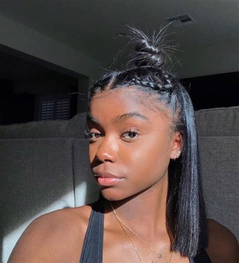 Although we classify it under the pick a section then use the flat iron to press for a few seconds before you run it to the end of the hair strands. @tinyybadddiee🥵🥵 in 2020 | Protective hairstyles for ...