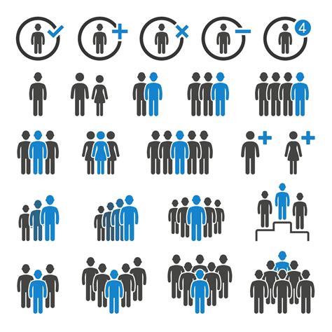 Group Of People Icons Set Vector Illustrations 2094806 Vector Art At