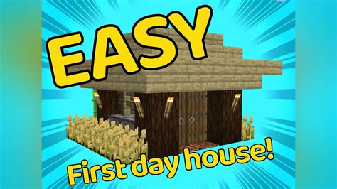 Easy Minecraft House Tutorial First Day House Beginner Friendly R