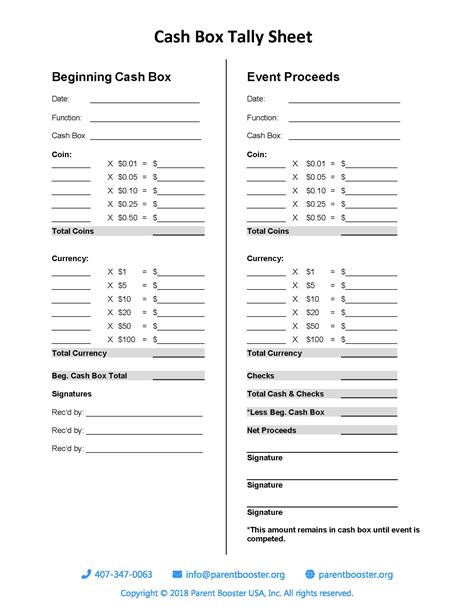 Free Tally Sheet Template Printable Templates