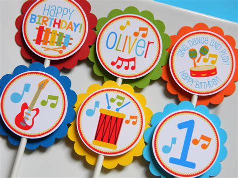 Music Cupcake Picks Musical Cupcakes Music Party Decor Etsy Music